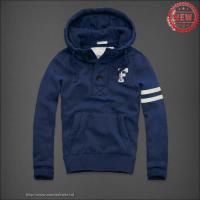 heren abercrombie fitch pullover half-knop blauw wit Nieuwe Stijl oed77872